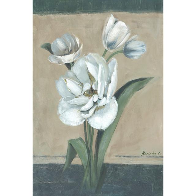 White Tulips II by Marietta Cohen - Wrapped Canvas Painting Marlow Home Co. Size: 91cm H x 61cm W on Productcaster.