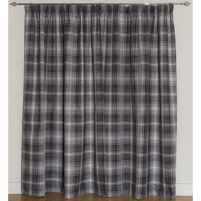 Choate Polyester Blackout Curtain Pair (Set of 2) Union Rustic Size per Panel: 228 W x 137 D cm, Colour: Charcoal Grey on Productcaster.