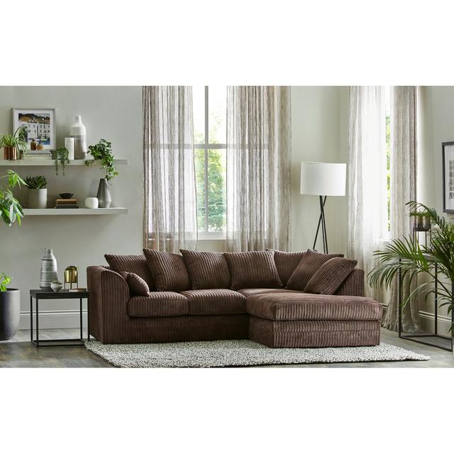 Moana Stationary Corner Sofa Zipcode Design Orientation: Right Hand Facing, Upholstery Colour: Chocolate on Productcaster.