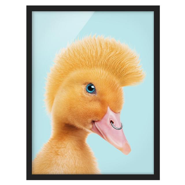 Picture With Frame - Jonas Loose - Chick With Piercing - Portrait 4:3 Maturi Size: 70cm H x 50cm W x 2cm D, Frame Option: Black Framed on Productcaster.