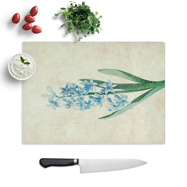 Glass Dutch Hyacinth Flowers by Pierre-Joseph Redoute Chopping Board East Urban Home Size: 28.5 cm W x 20 cm L on Productcaster.