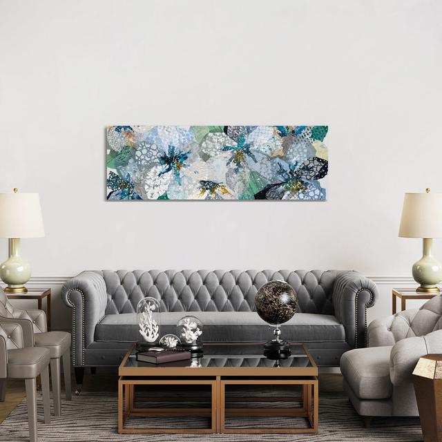 Blue Floral Symphony, Jennie's Garden by Leanne Daquino - Panoramic Gallery-Wrapped Canvas Giclée on Canvas Lark Manor Format: Wrapped Canvas, Size: 5 on Productcaster.