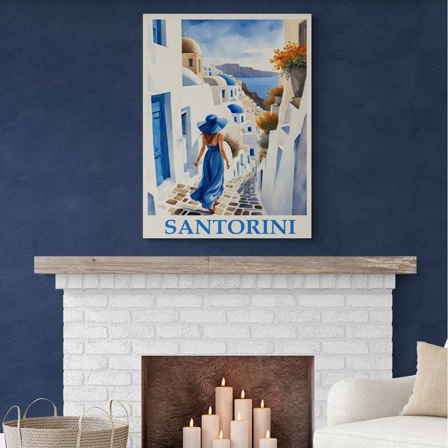 Santorini - Wrapped Canvas Art Prints ClassicLiving Size: 81cm H x 61cm W on Productcaster.