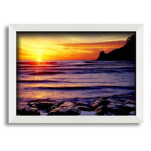 The Last Glimmer of Sun - Single Picture Frame Art Prints Highland Dunes Size: 42cm H x 59.7cm W x 10cm D, Format: White Framed Paper on Productcaster.