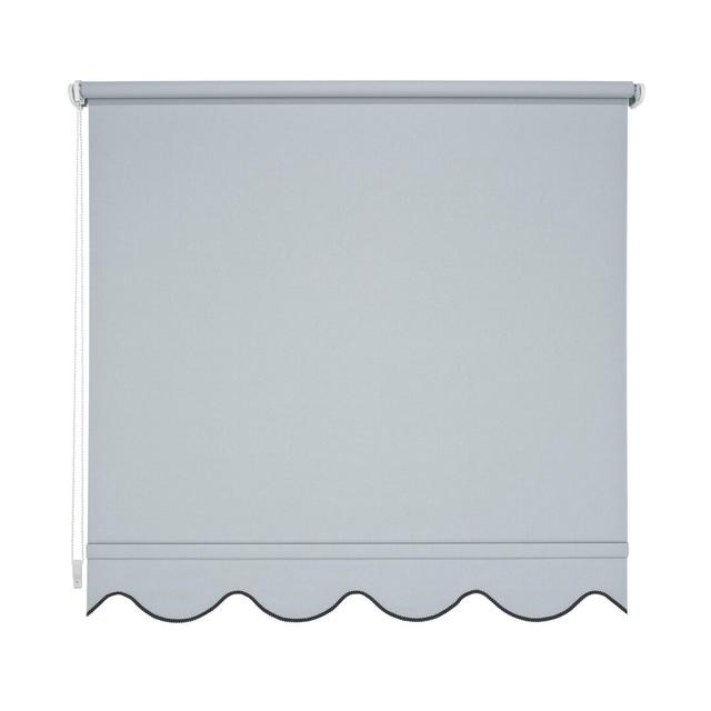 Flounce Roller Blind Symple Stuff Colour: Light grey, Size: 180cm L x 142cm W, Transparency: Light-blocking on Productcaster.