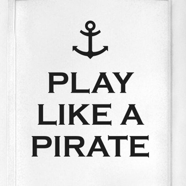 Play Like a Pirate Door Room Wall Sticker Maturi Colour: Black on Productcaster.