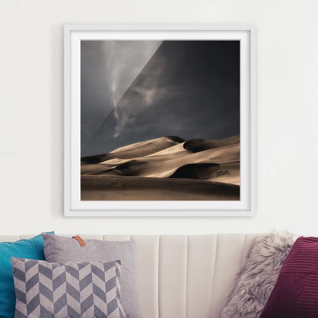 Poster Colorado Dunes East Urban Home Größe: 30 cm H x 30 cm B, Rahmenoptionen: Mattes Weiß on Productcaster.