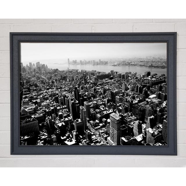 Chicago Arial View B N W - Single Picture Frame Art Prints Brayden Studio Size: 21cm H x 29.7cm W x 1.5cm D on Productcaster.