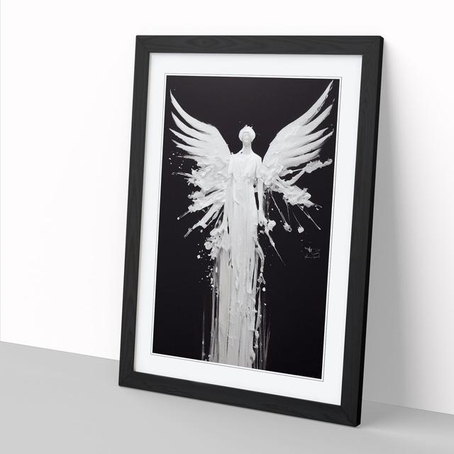 Angel Painting Splash - Single Picture Frame Graphic Art Maturi Format: Oak Framed, Size: 64cm H x 46cm W x 2cm D on Productcaster.