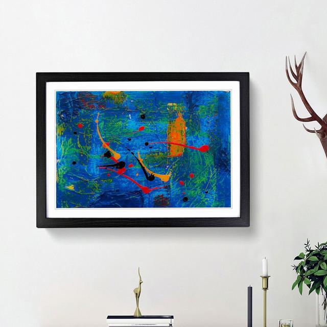 Abstract Art Painting Vol.325 by S.Johnson - Picture Frame Painting Print East Urban Home Frame Option: Black Framed, Size: 48cm H x 65cm W x 2cm D on Productcaster.