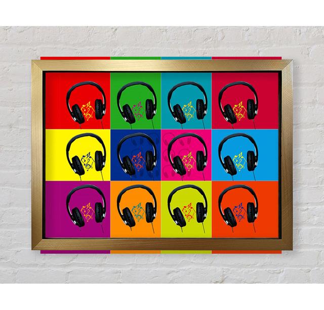 Headphone Music - Single Picture Frame Art Prints Bright Star Size: 100cm H x 141.4cm W on Productcaster.