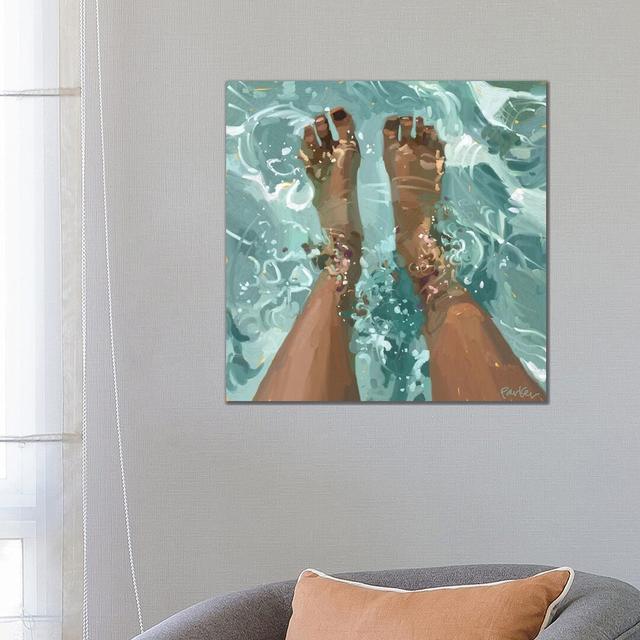 Pool Day by Teddi Parker - Print on Canvas 17 Stories Format: Wrapped Canvas, Size: 66.04cm H x 66.04cm W x 3.81cm D on Productcaster.