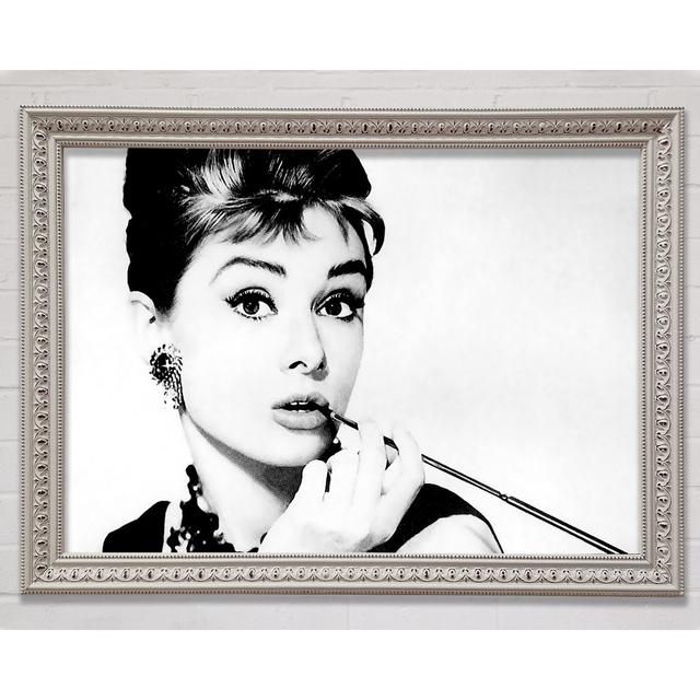 Audrey Hepburn Zigarette 1 - Druck Ebern Designs Größe: 59,7 cm H x 84,1 cm B x 3 cm T on Productcaster.