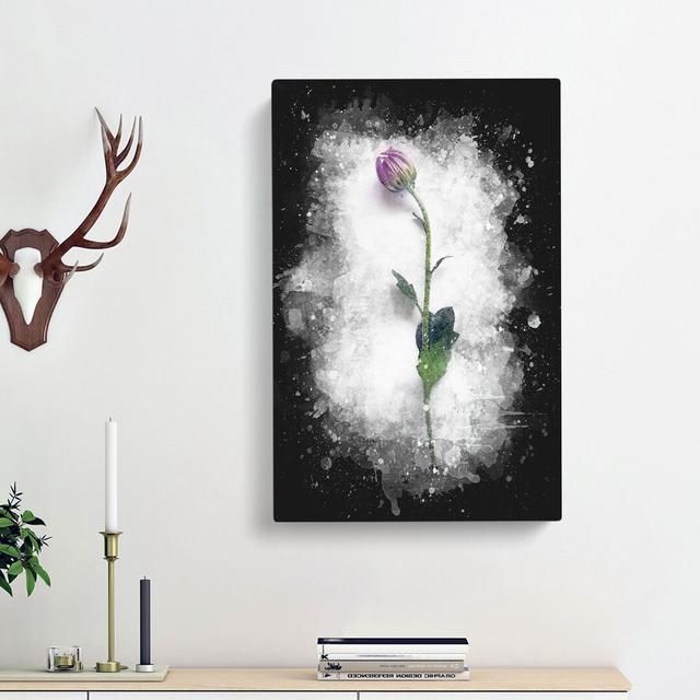 A Single Purple Flower - Wrapped Canvas Graphic Art Print East Urban Home Size: 76cm H x 50cm W x 3cm D on Productcaster.