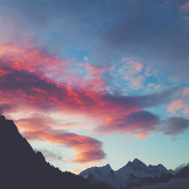 Mountains Sky Photo 2 - Wrapped Canvas Photograph Alpen Home Size: 91cm H x 91cm W x 3.8cm D on Productcaster.