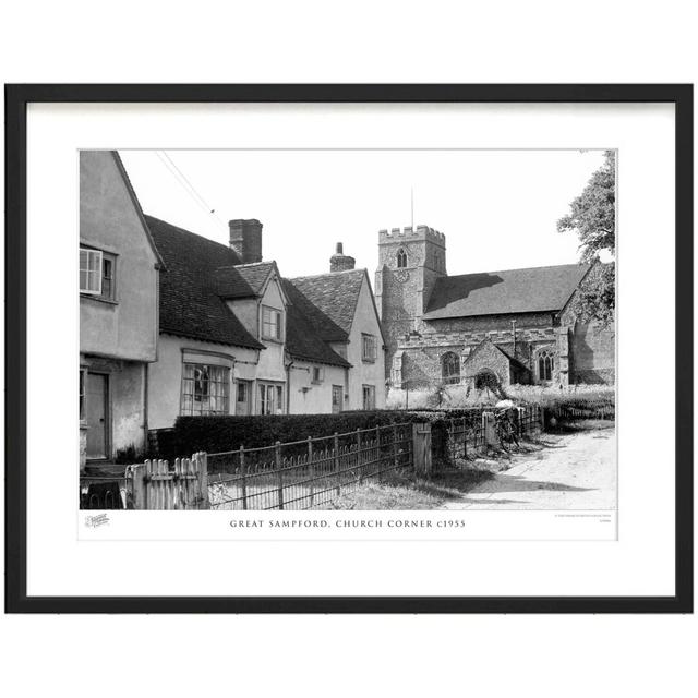 'Great Sampford, Church Corner C1955' by Francis Frith - Picture Frame Photograph Print on Paper The Francis Frith Collection Size: 28cm H x 36cm W x on Productcaster.