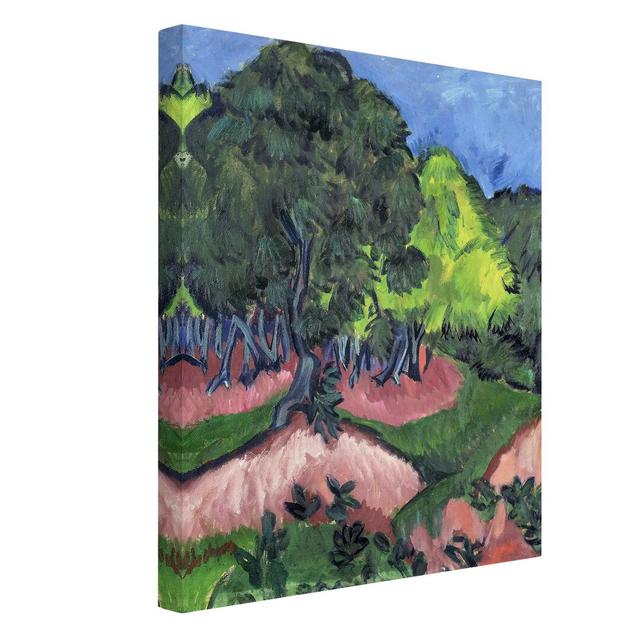 Leinwandbild Landschaft mit Kastanienbaum von Ernst Ludwig Kirchner Rosalind Wheeler Größe: 80 cm H x 60 cm B, Format: Leinwand 260g/m² on Productcaster.