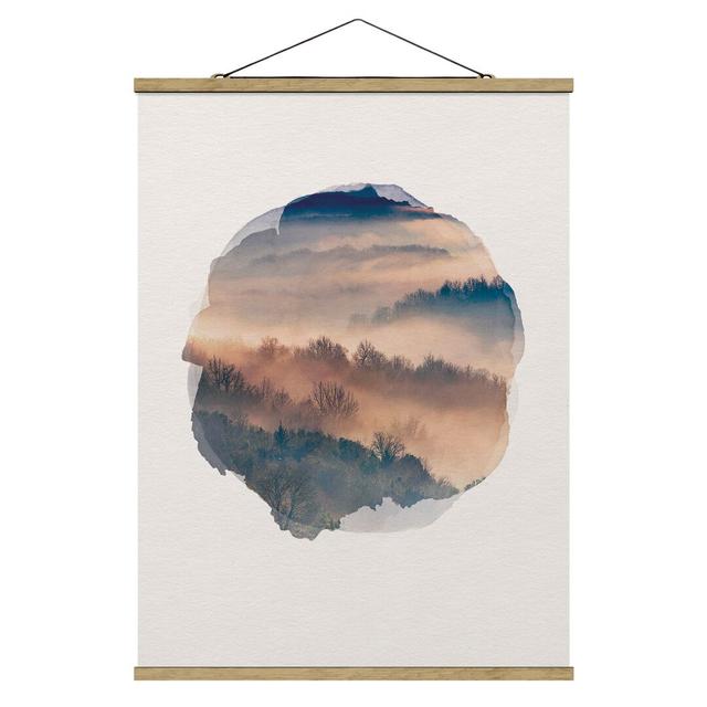 Fog at Sunset - Unframed Graphic Art Union Rustic Size: 133.5cm H x 100cm W x 0.3cm D on Productcaster.