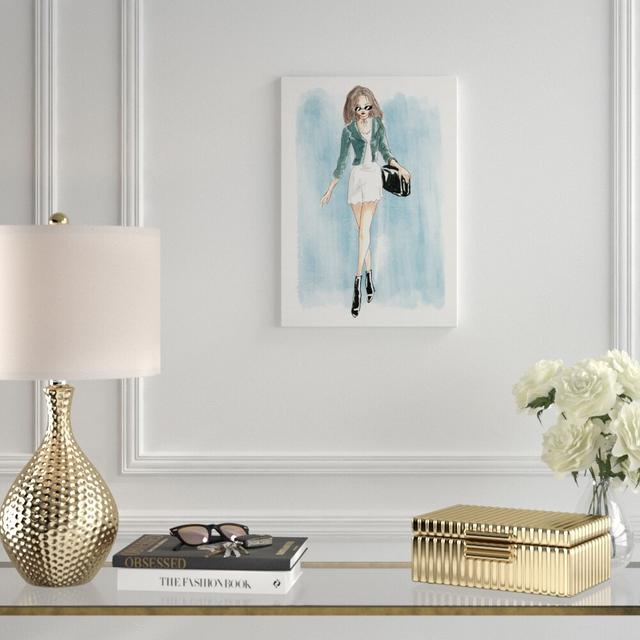 Fashion Stroll Glam - Painting East Urban Home Format: Wrapped Canvas, Size: 61cm H x 41cm W x 4cm D on Productcaster.