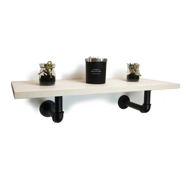 Adachi Pine Solid Wood Bracket Shelf Borough Wharf Size: 14cm H x 90cm W x 25cm D on Productcaster.