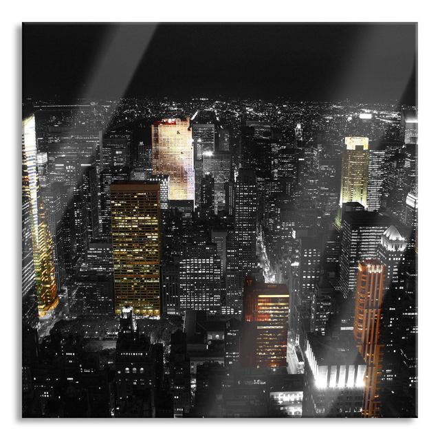 Nightlife Big City - Unframed Photograph on Glass Ebern Designs Size: 70cm H x 70cm W x 0.4cm D on Productcaster.