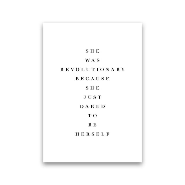 She Was Revolutionary - Typography Print on Paper Maturi Frame Option: No Frame, Size: 30cm H x 21cm W x 1cm D on Productcaster.