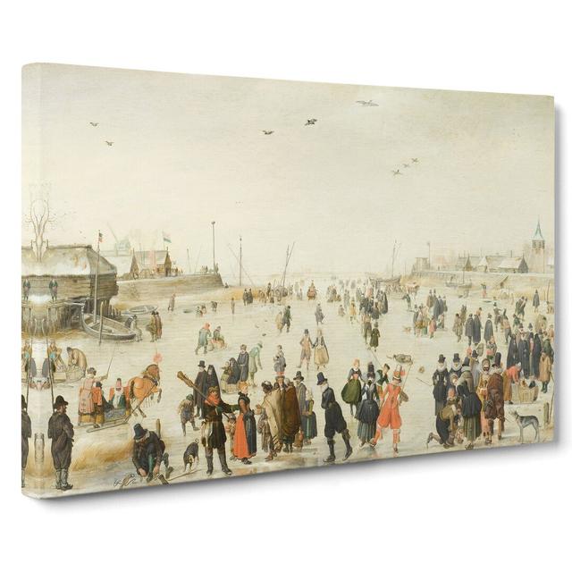 Winter Scene on the Ice Vol.4 by Hendrick Avercamp - Wrapped Canvas Painting East Urban Home Size: 50cm H x 76cm W x 3cm D on Productcaster.