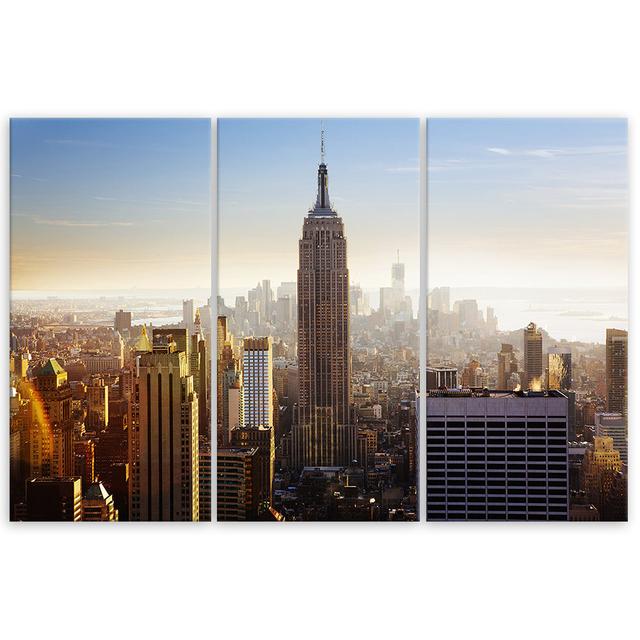 Canvas Print New York City Ebern Designs Size: 60cm H x 120cm W x 2cm D on Productcaster.