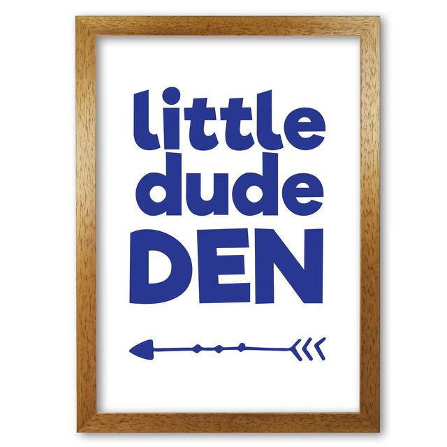 Little Dude Den - Print East Urban Home Format: Honey Oak Frame, Size: 42 cm H x 30 cm W x 5 cm D on Productcaster.