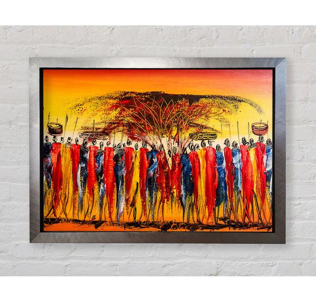 African Tribe Offering - Print Ophelia & Co. Format: Natural Framed Paper, Size: 29.7cm H x 42cm W x 1.5cm D on Productcaster.