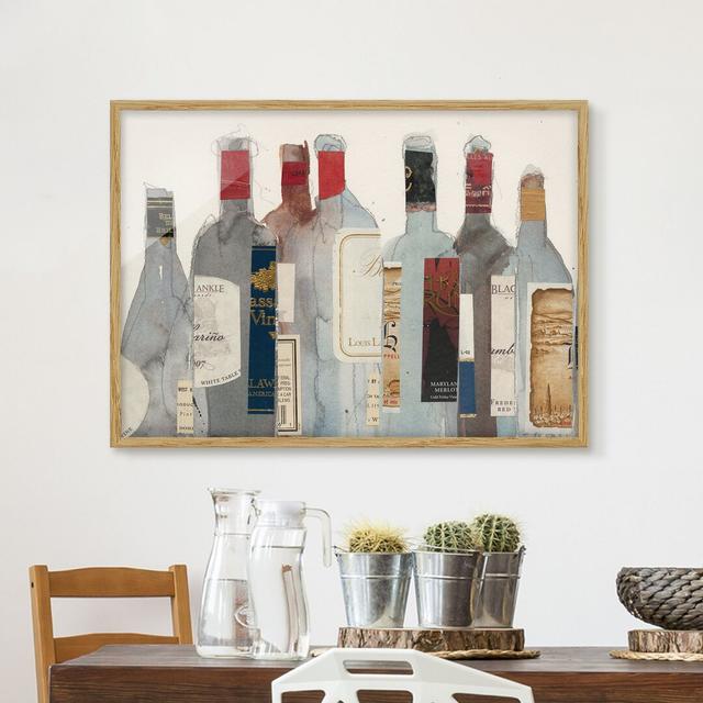 Wine and Spirits I - Picture Frame Painting Rosalind Wheeler Frame Option: Brown Framed, Size: 70cm H x 100cm W x 2cm D on Productcaster.