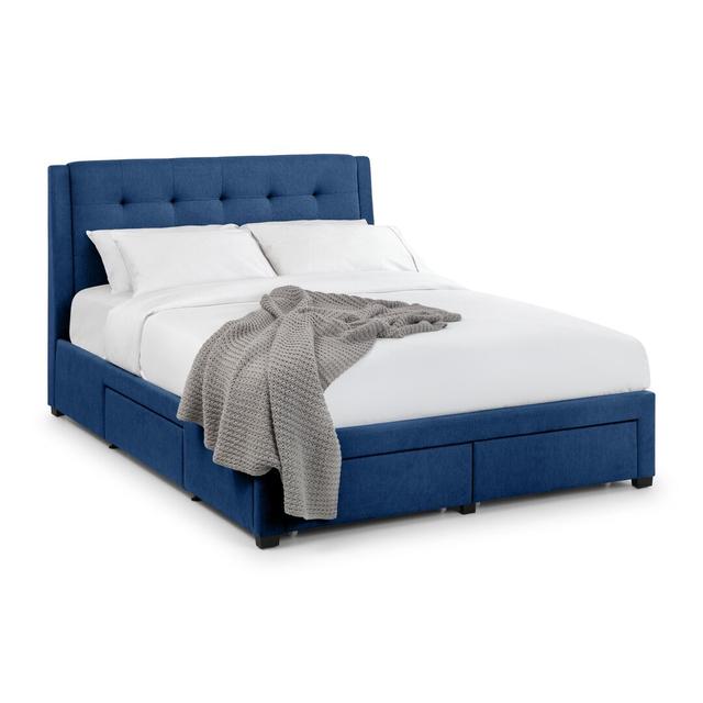 Ainsworth Double (4'6) Upholstered Bed Frame with Mattress Hashtag Home Size: Kingsize (5'), Mattress Type: Capsule Essentials on Productcaster.