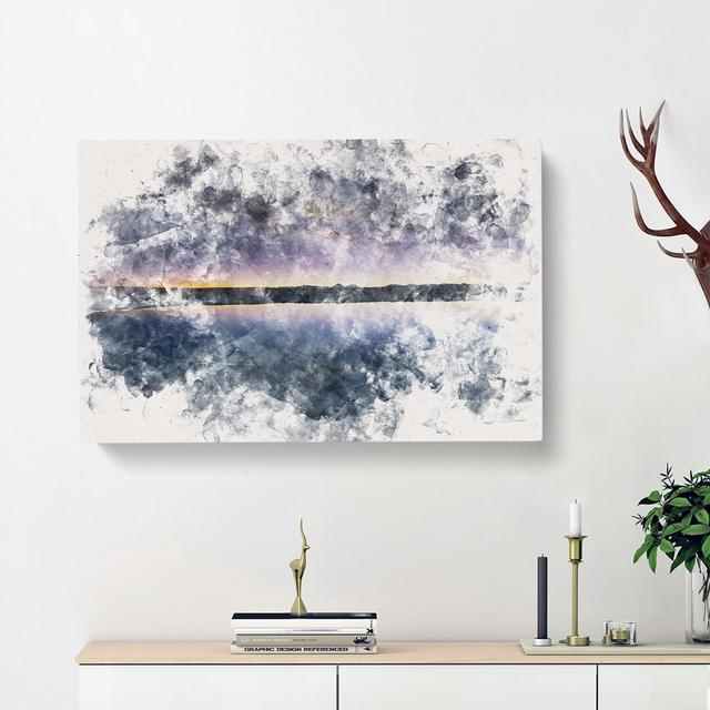 The Atacama Desert in Chile Watercolour - Wrapped Canvas Graphic Art Print East Urban Home Size: 35cm H x 50cm W x 3cm D on Productcaster.