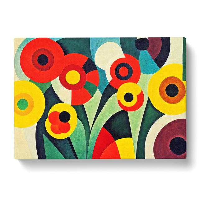 Dreamy Abstract Flowers - Wrapped Canvas Graphic Art Marlow Home Co. Size: 35cm H x 50cm W x 3cm D on Productcaster.