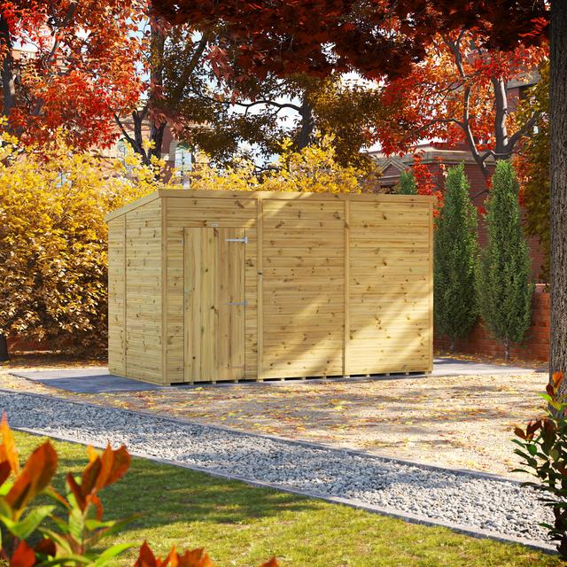 12.2 ft. W x 6.3 ft. D Solid Wood Tongue & Groove Pent Garden Shed POWERSHEDS on Productcaster.