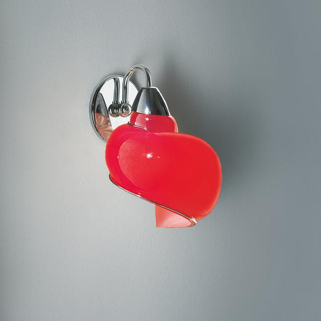 Chiocciola 1-Light Armed Sconce Siru Shade Colour: Red on Productcaster.