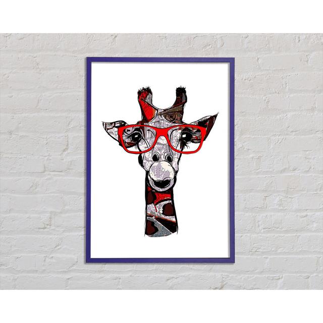 Funky Giraffe 2 - Single Picture Frame Art Prints Happy Larry Size: 84.1cm H x 59.7cm W x 2cm D on Productcaster.