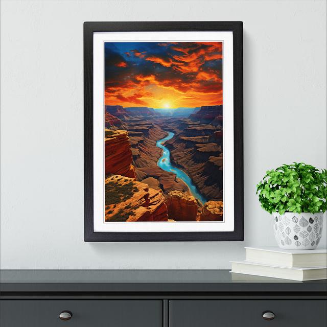 Grand Canyon Digital - Single Picture Frame Print on Wood Natur Pur on Productcaster.