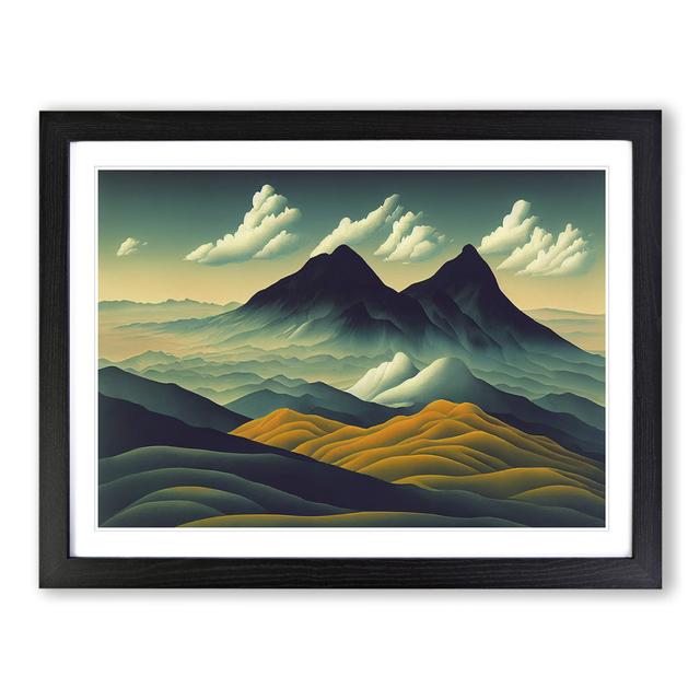 Astounding Mountain Sunrise - Single Picture Frame Print Alpen Home Size: 46cm H x 64cm W, Frame Colour: Black on Productcaster.