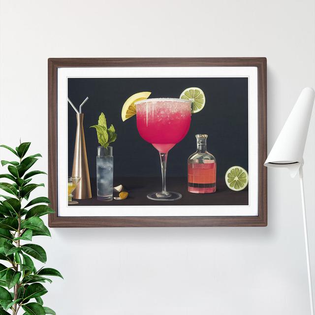 XH1022-6076X Modern Cocktail Vol.3 - Single Picture Frame Print Marlow Home Co. Size: 25cm H x 34cm W x 2cm D, Frame Colour: Walnut on Productcaster.