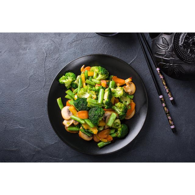 Stir Fried Vegetables Ebern Designs Size: 81cm H x 122cm W x 3.8cm D on Productcaster.