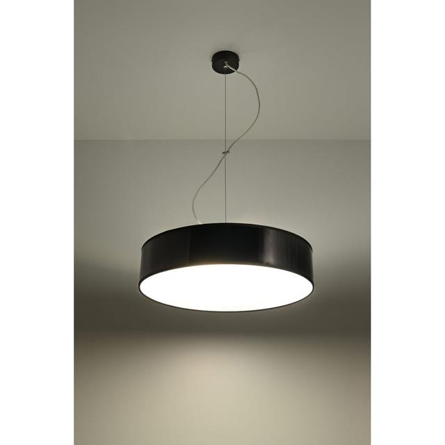 Brescia 1 - Light Drum Pendant Volani Shade Colour: Black on Productcaster.