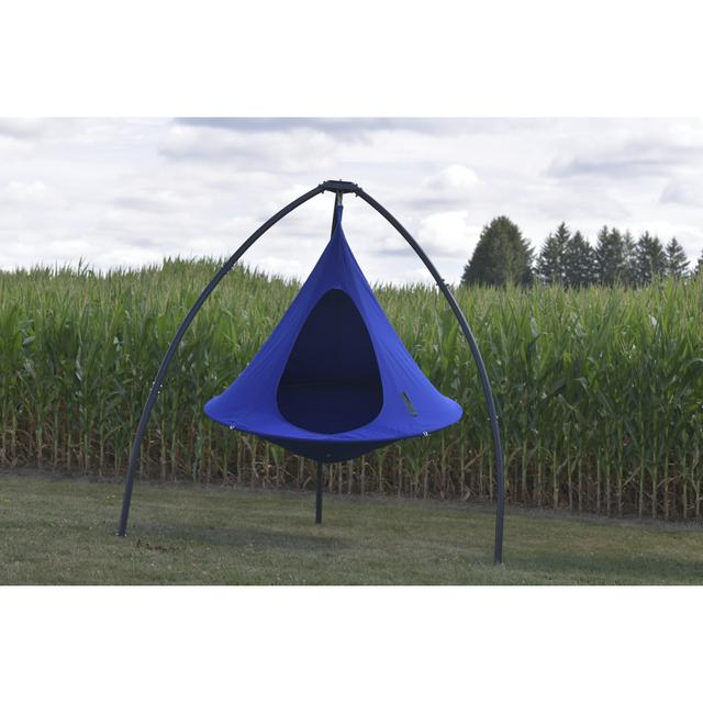 Cacoon - Island Vibe Hanging Chair Blue Elephant Colour: Blue, Size: 183cm H x 183cm W x 183cm D on Productcaster.