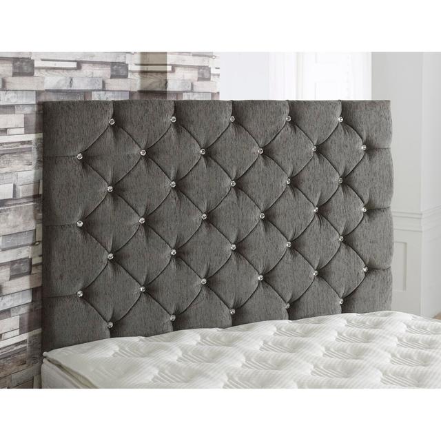 Winfrey Upholstered Headboard ClassicLiving Size: Double (4'6) on Productcaster.