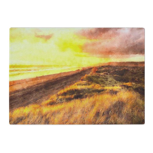 Tempered Glass Over a Beach in New Zealand Chopping Board East Urban Home Size: 28.5 cm x 39 cm on Productcaster.