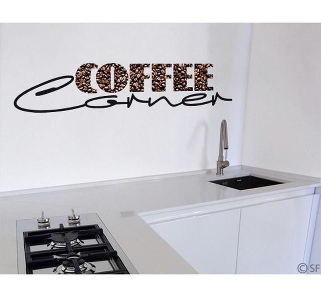 Coffee Corner Wall Sticker East Urban Home Size: 45cm H x 223cm W on Productcaster.