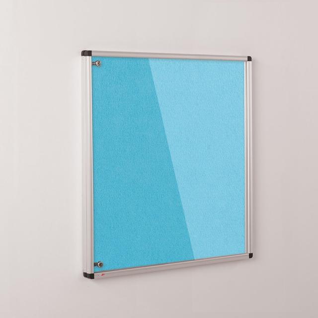 Wall Mounted Bulletin Board Symple Stuff Colour: Cyan, Size: 90 cm H x 90 cm W x 3.2 cm D on Productcaster.