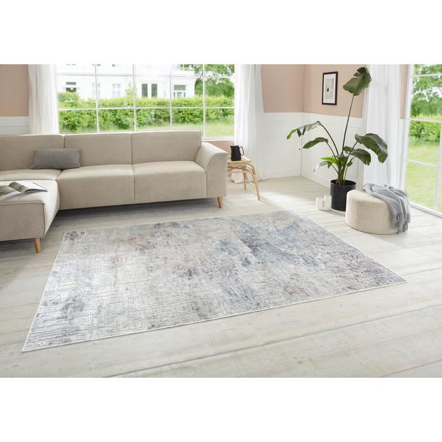 Chameis Short Pile Design Grey/Pink/Blue Rug Elle Decoration Rug Size: Rectangle 133 x 195cm on Productcaster.