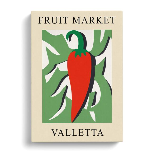 Valetta Fruit Market Exhibition Red Chili Pepper George Oliver Size: 76cm H x 50cm W on Productcaster.