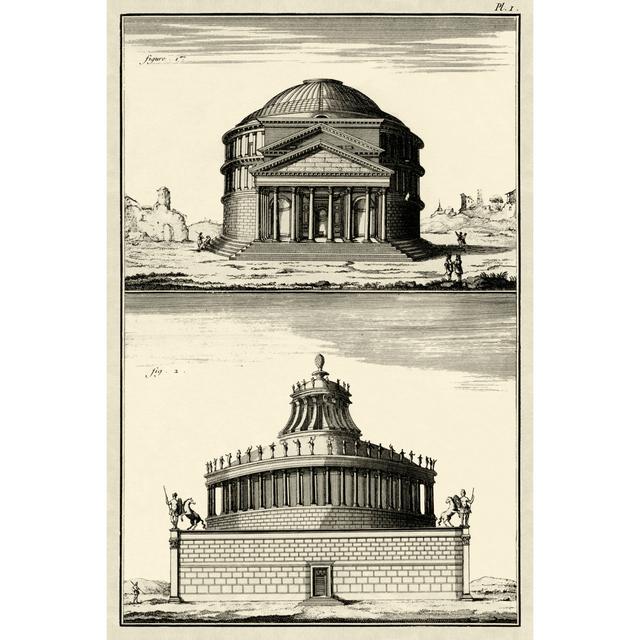 The Pantheon by Denis Diderot - Wrapped Canvas Art Prints Rosalind Wheeler Size: 91cm H x 61cm W on Productcaster.